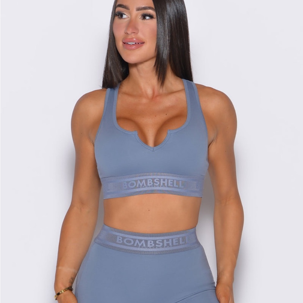 Bombshell Sportswear Slate Blue Sports Bra